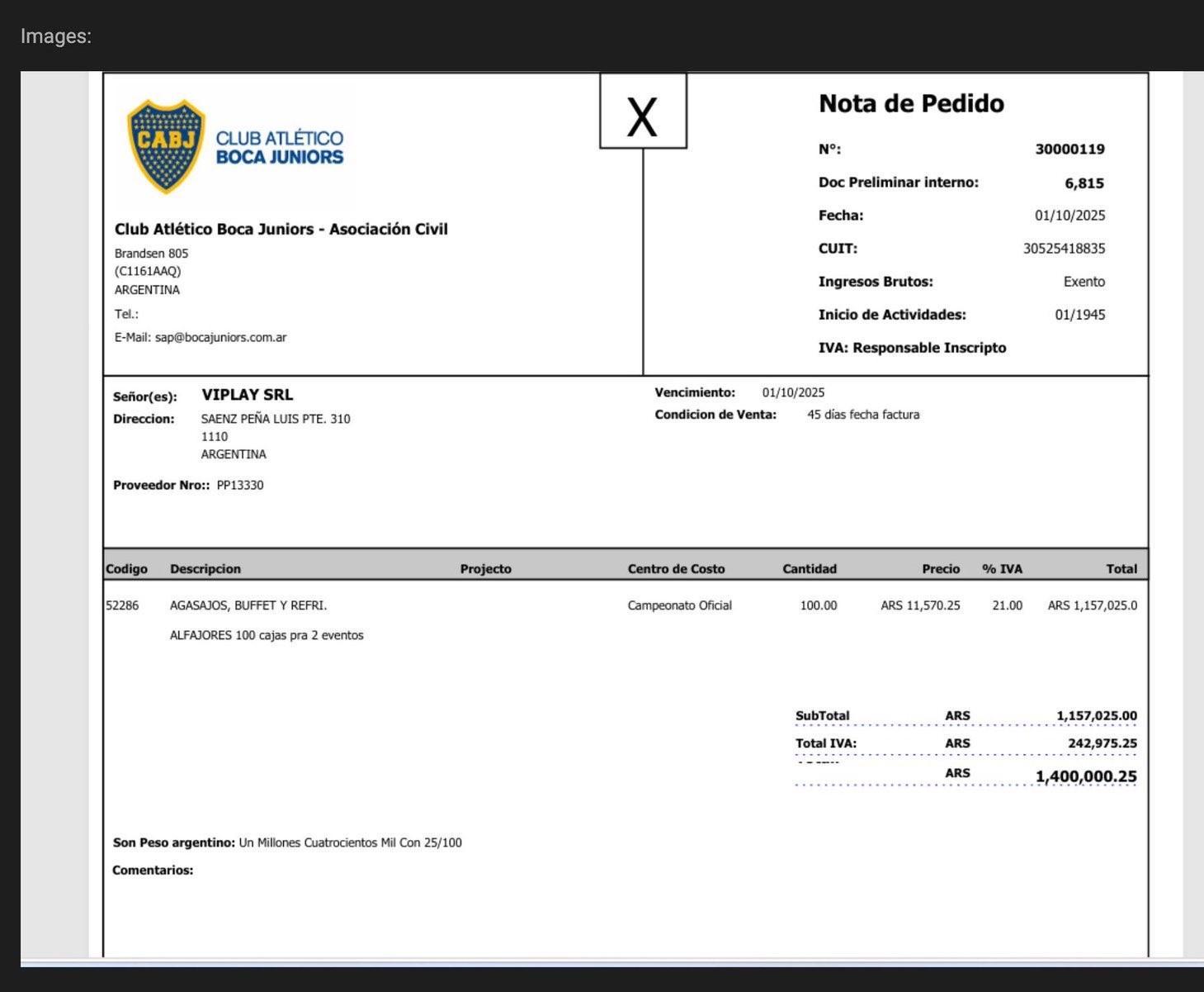 博卡官网被黑，主席里克尔梅被曝花140万比索买夹心饼干
